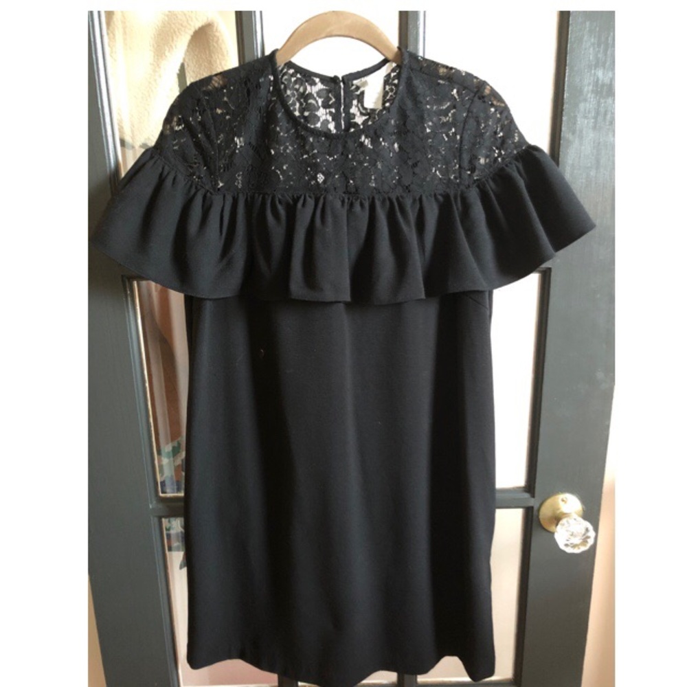 H&M | ruffle and lace yoke dress